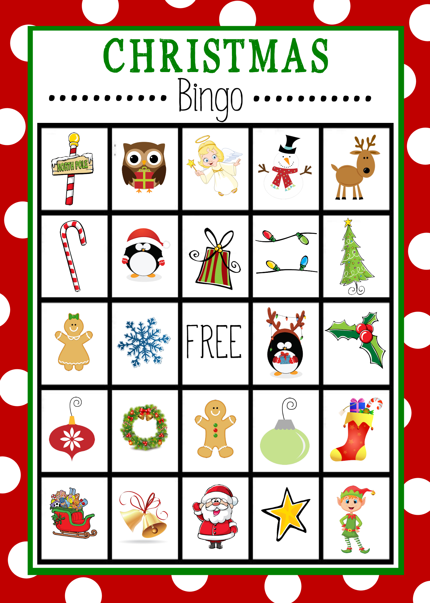 Christmas Bingo - Crazy Little Projects with regard to Free Printable Christmas Bingo