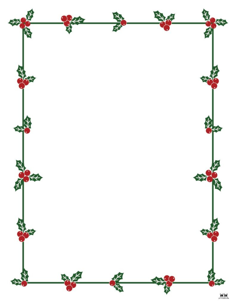 Christmas Borders - 60 Free Printable Borders | Printabulls in Free Printable Christmas Borders