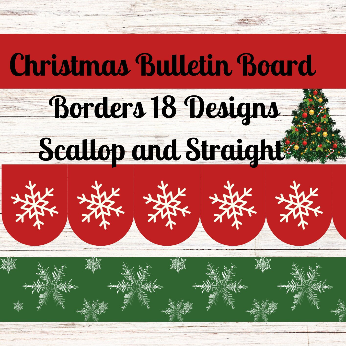 Christmas Bulletin Board Borders: 18 Festive Designs (Printable for Free Printable Christmas Bulletin Board Borders