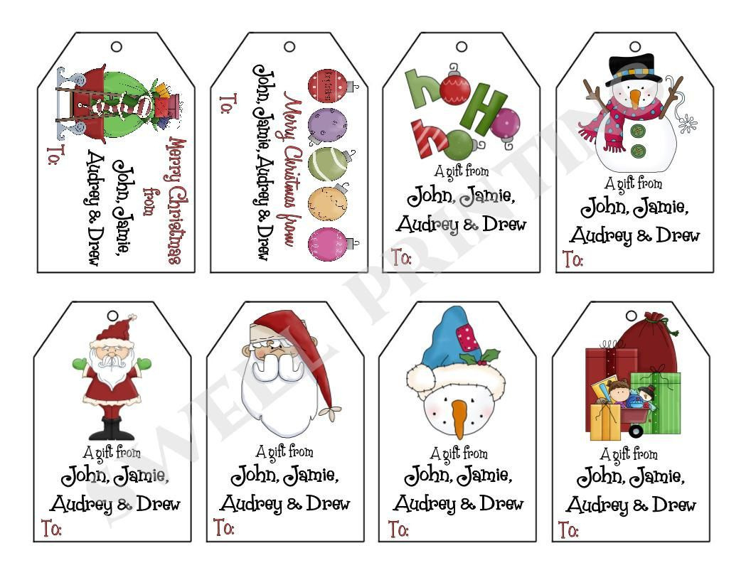 Christmas Gift Tags Personalized - 10 Free Pdf Printables with Free Printable Gift Tags Personalized