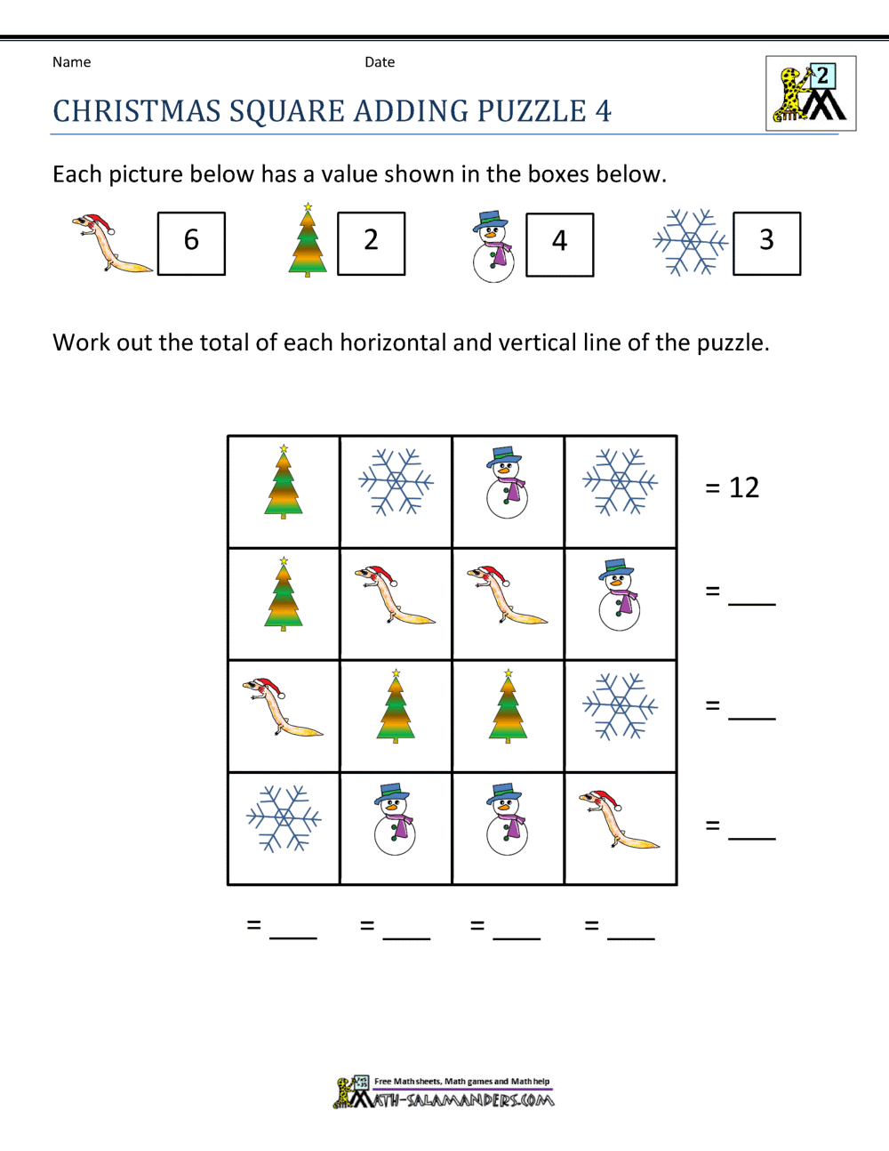 Christmas Maths Worksheets with regard to Free Printable Christmas Maths Worksheets Ks1