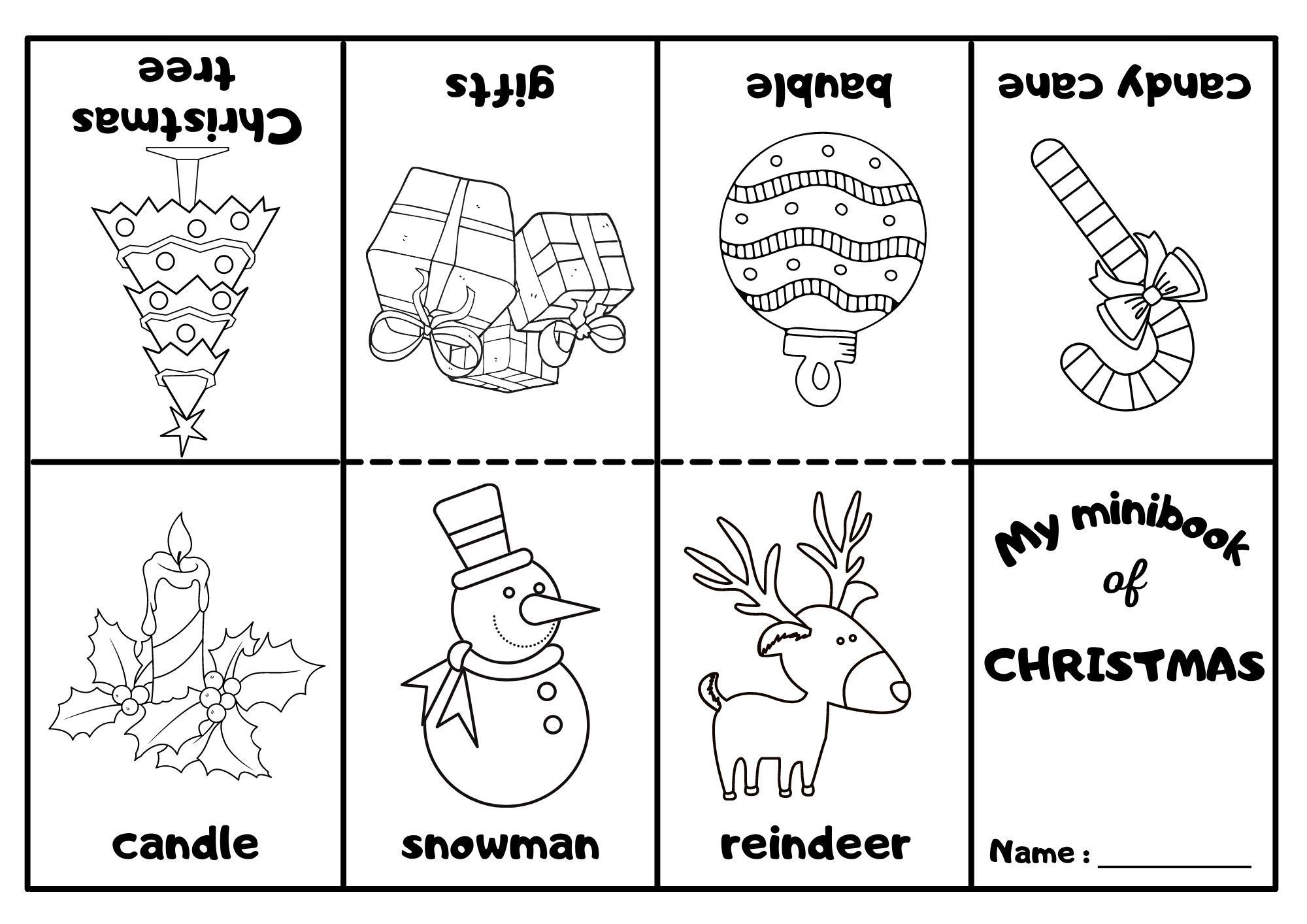Christmas Mini Coloring Book - Ezpzlearn in Free Printable Coloring Books For Toddlers