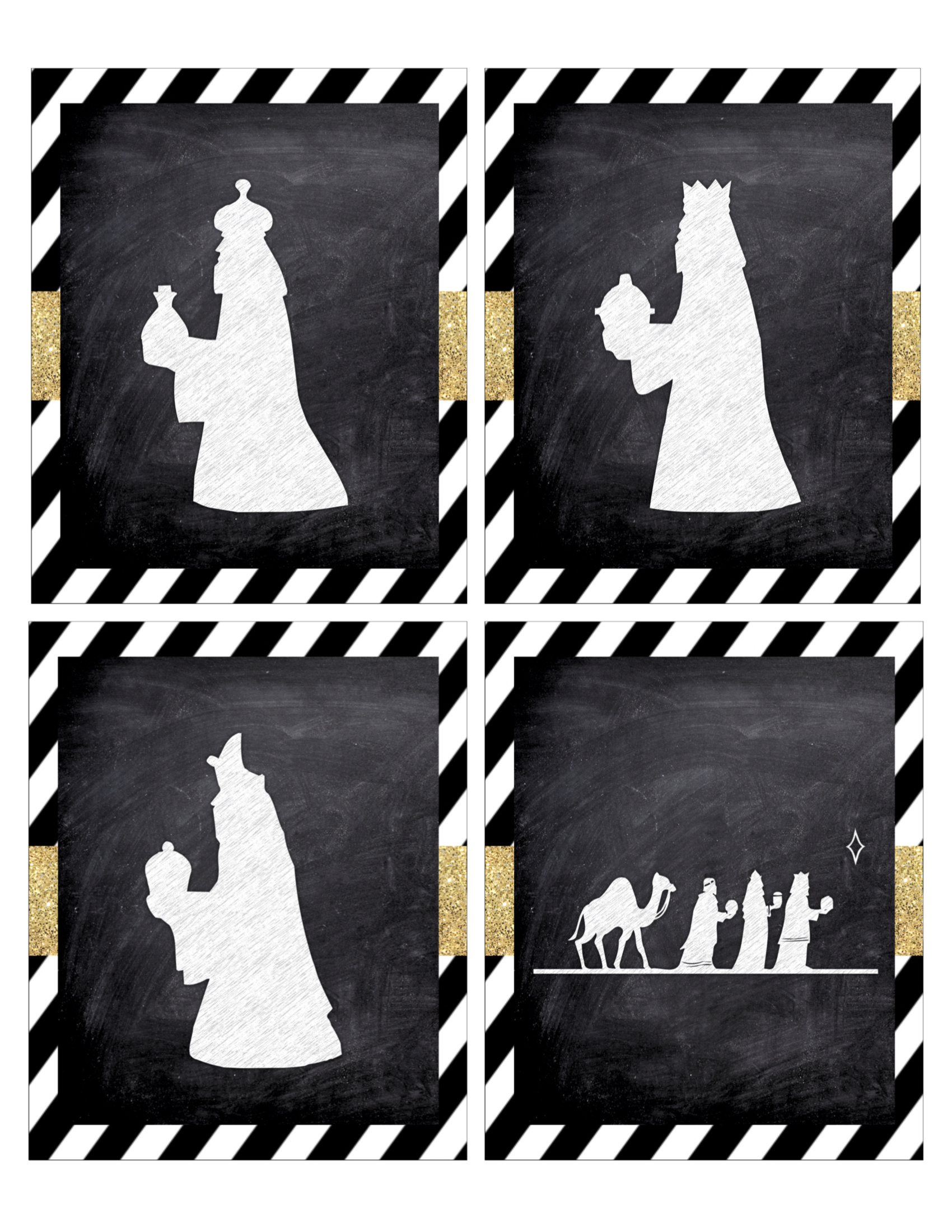 Christmas Nativity Banner Free Printable - Paper Trail Design for Free Printable Nativity Silhouette