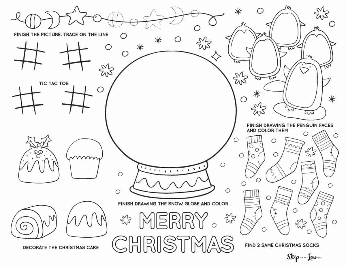 Christmas Placemats | Skip To My Lou in Free Printable Christmas Placemats For Adults