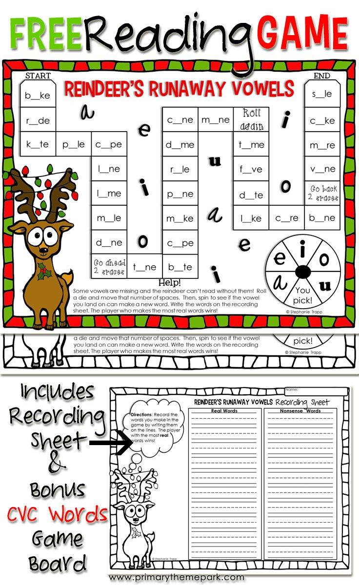 Christmas Reading Game Printable regarding Free Printable Reading Games For 2Nd Graders