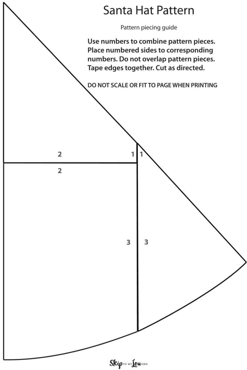 Christmas Santa Hat Pattern | Skip To My Lou pertaining to Free Printable Santa Hat Patterns