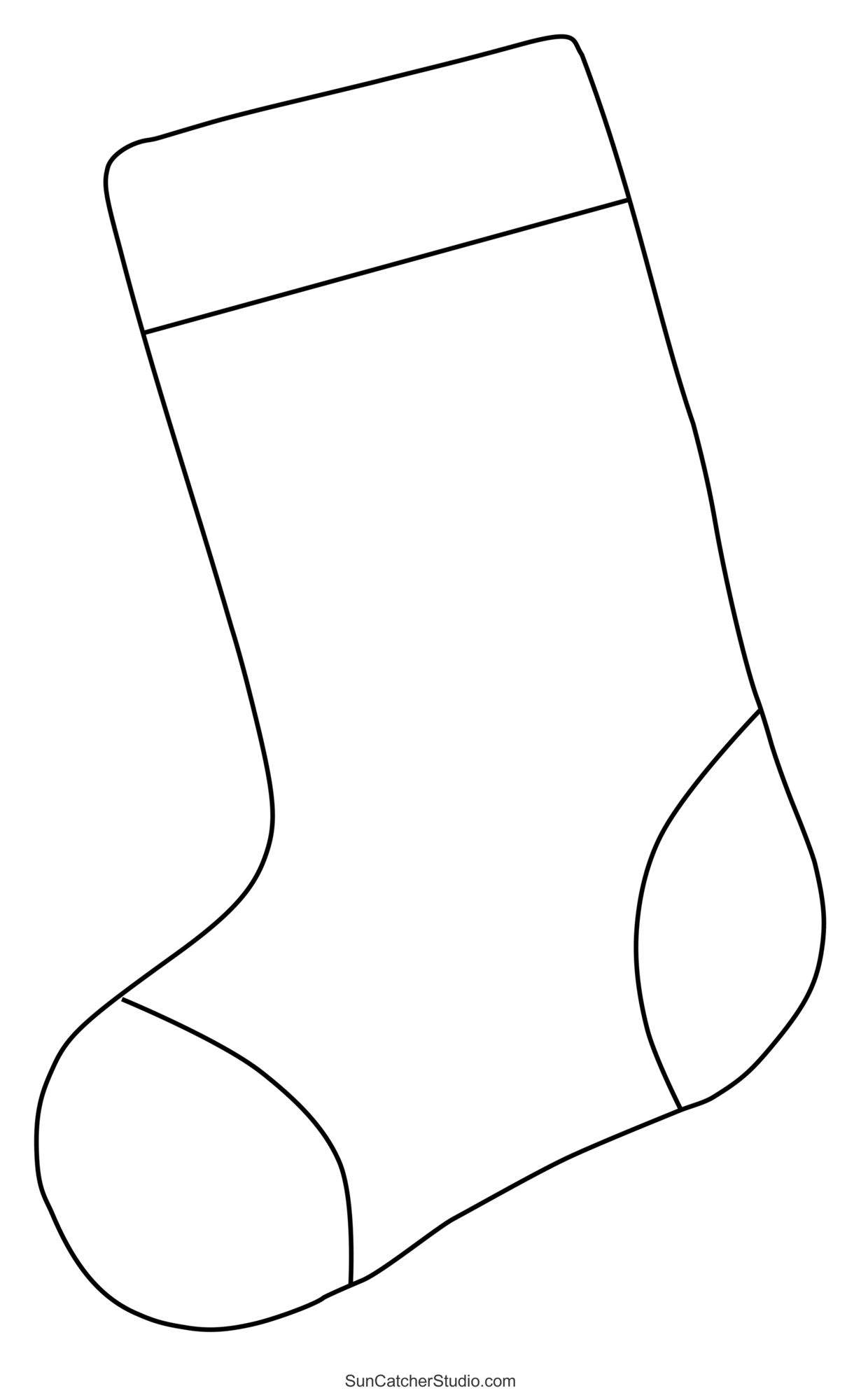 Christmas Stocking Patterns (Printable Stencils &amp;amp; Templates in Christmas Stocking Template Printable Free