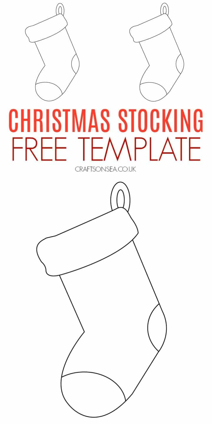 Christmas Stocking Template (Free Printable Pdf) - Crafts On Sea in Christmas Stocking Template Printable Free