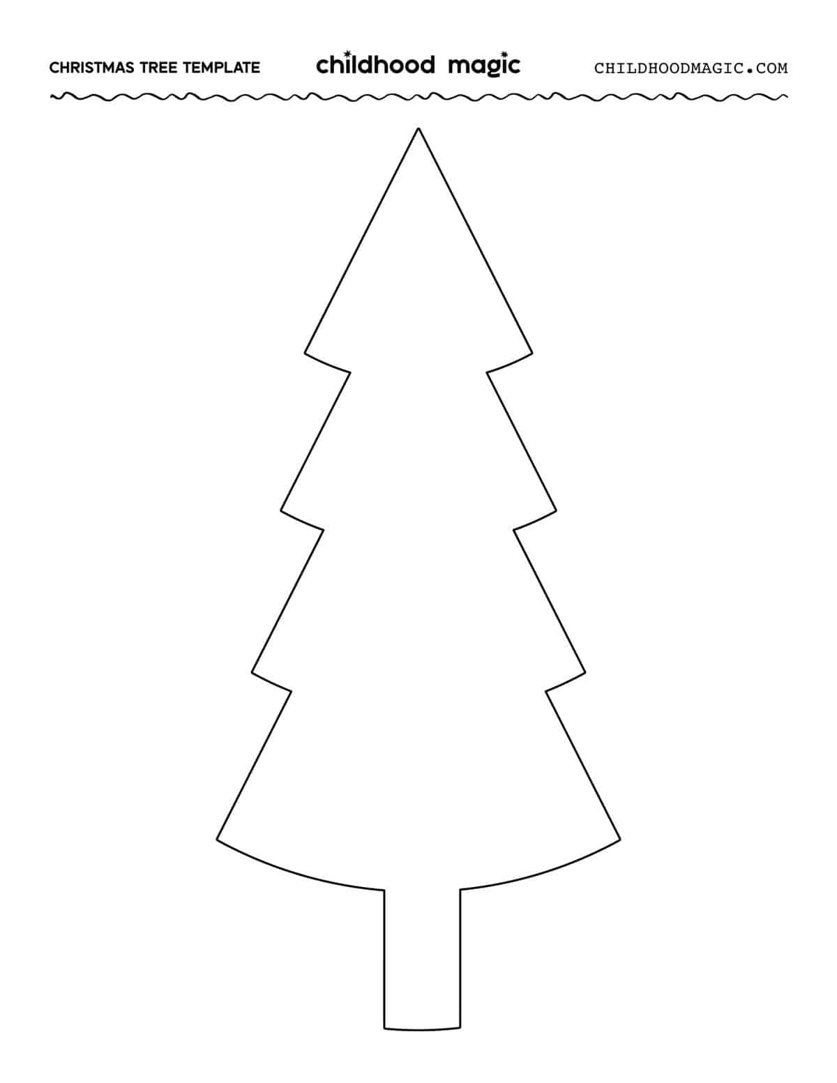 Christmas Tree Outline - Childhood Magic intended for Free Printable Christmas Tree Template