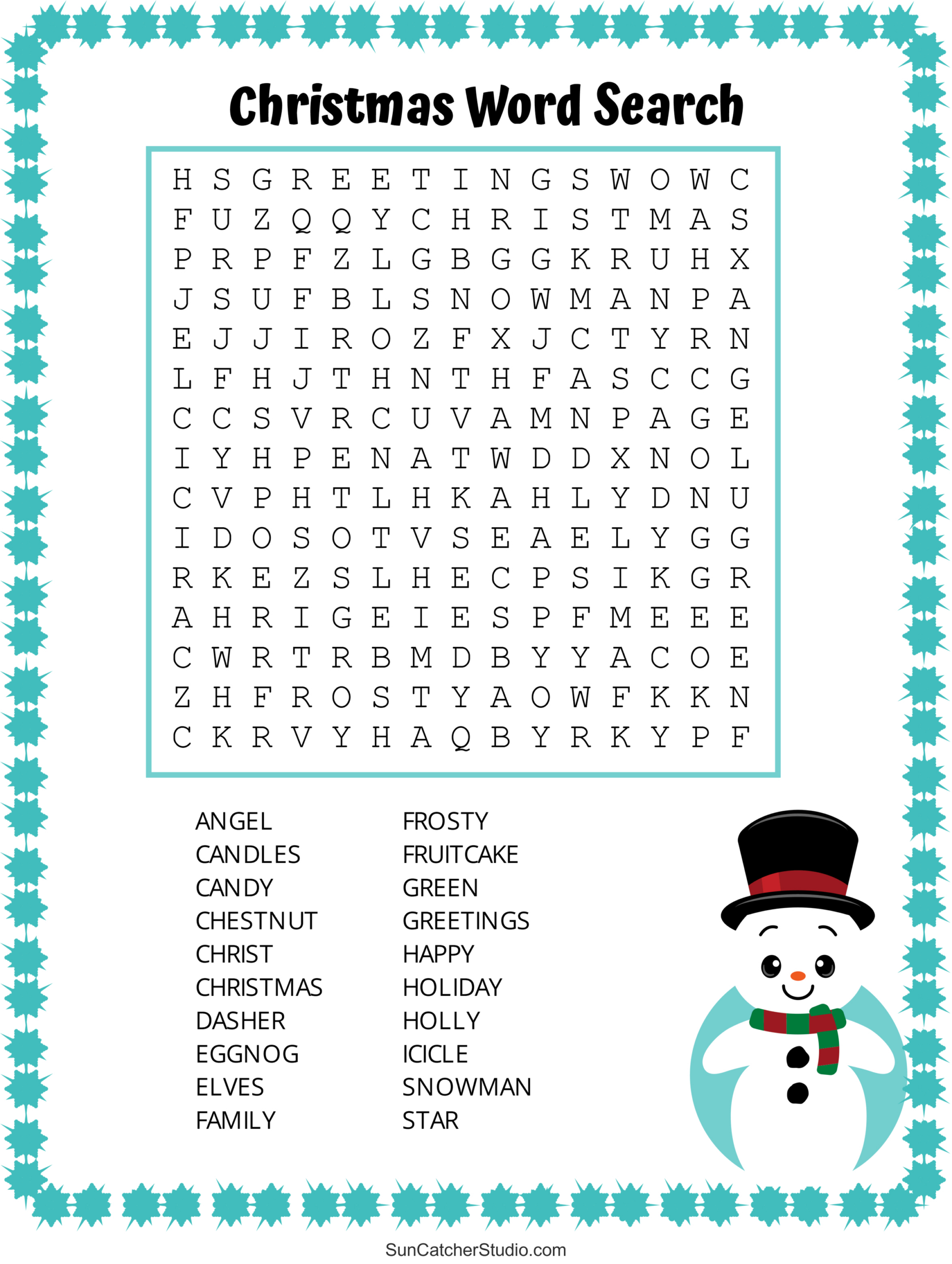 Christmas Word Search (Free Printable Pdf Puzzles) – Free intended for Free Printable Christmas Word Search
