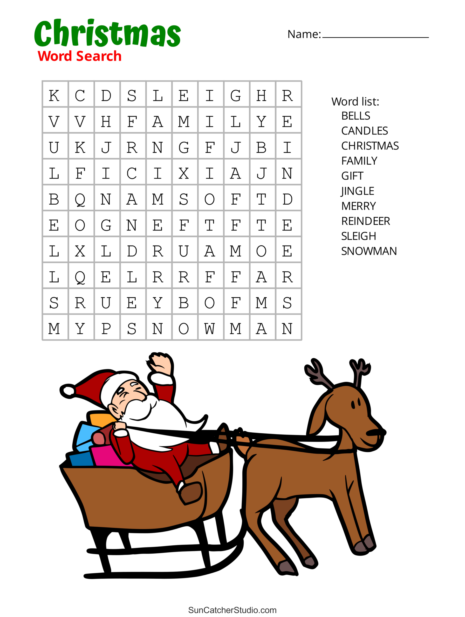 Christmas Word Search (Free Printable Pdf Puzzles) – Free regarding Free Printable Christmas Puzzle Sheets