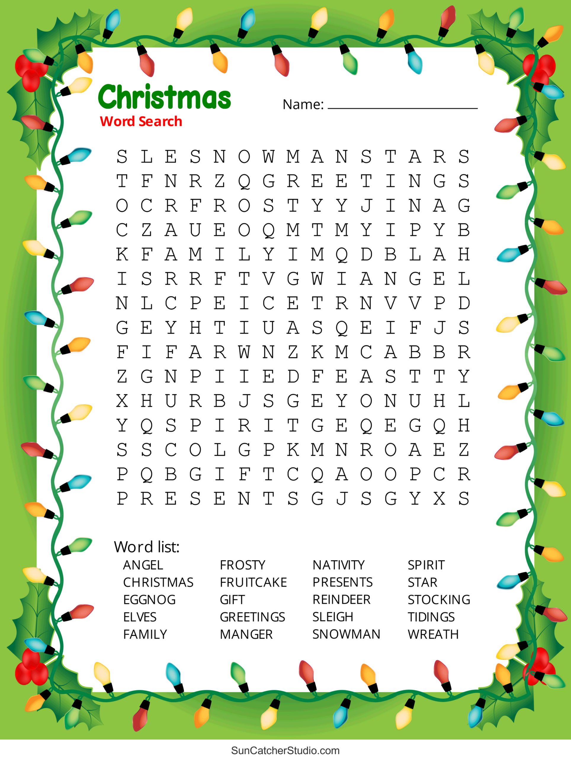 Christmas Word Search (Free Printable Pdf Puzzles) – Free with regard to Free Printable Christmas Word Search Pages