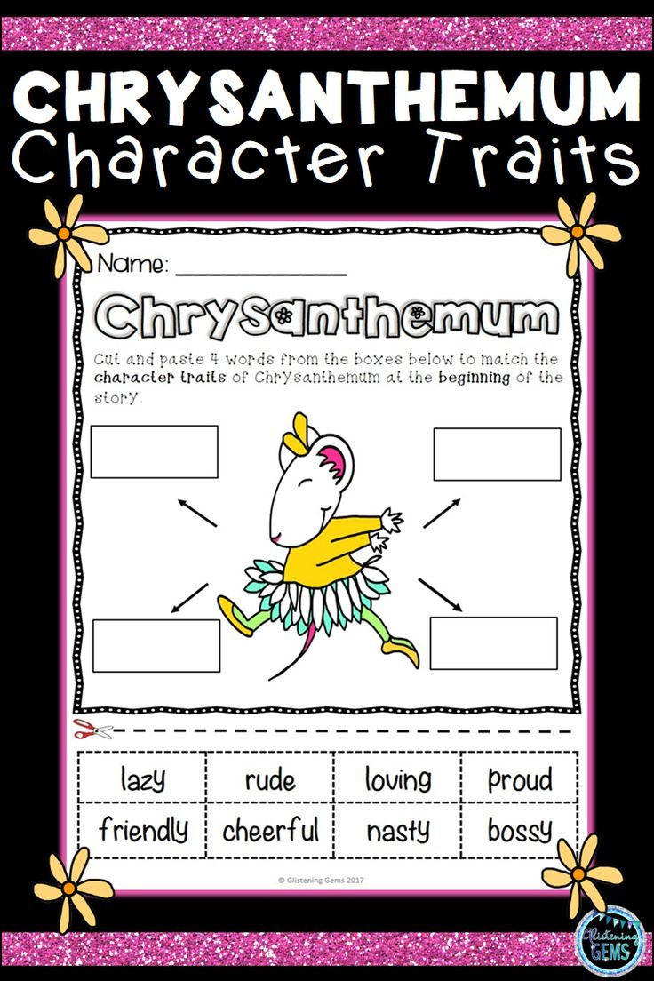 Chrysanthemum Character Traits Activities | Chrysanthemum Activities regarding Chrysanthemum Free Printable Activities