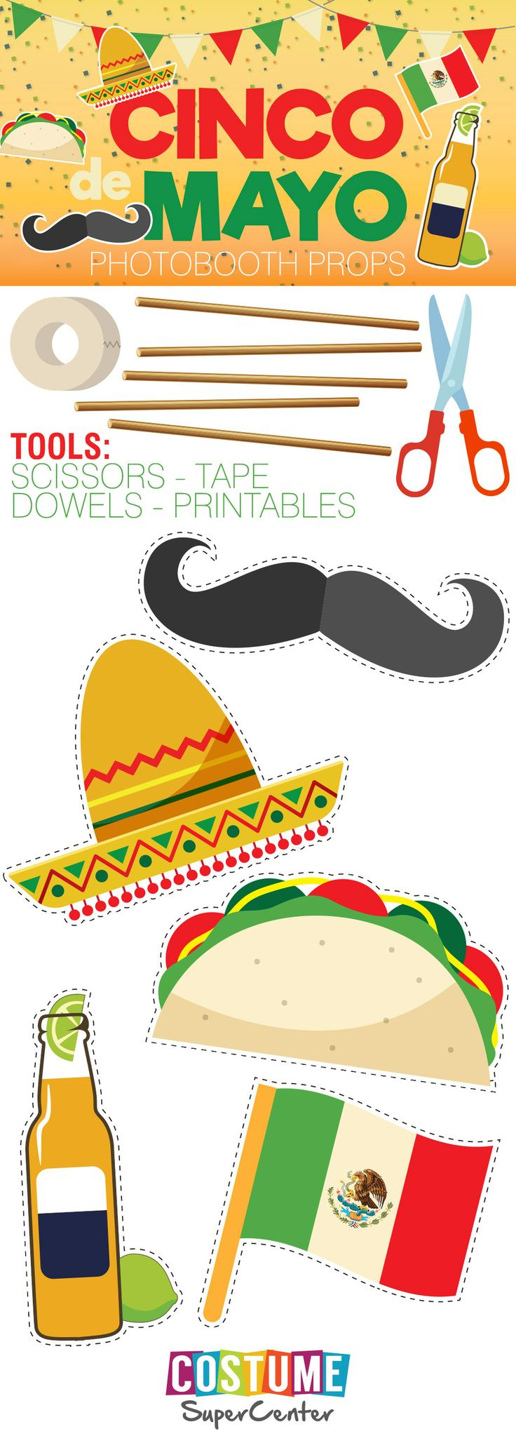 Cinco De Mayo Printable Photo Booth Props | Costume Supercenter Blog pertaining to Free Printable Cinco De Mayo Photo Booth Props
