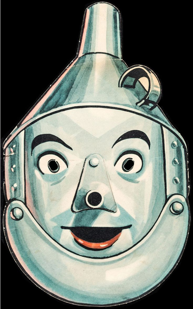 Circa 1939 Tin Man Halloween Mask From The Wizard Of Oz with Free Printable Wizard Of Oz Masks
