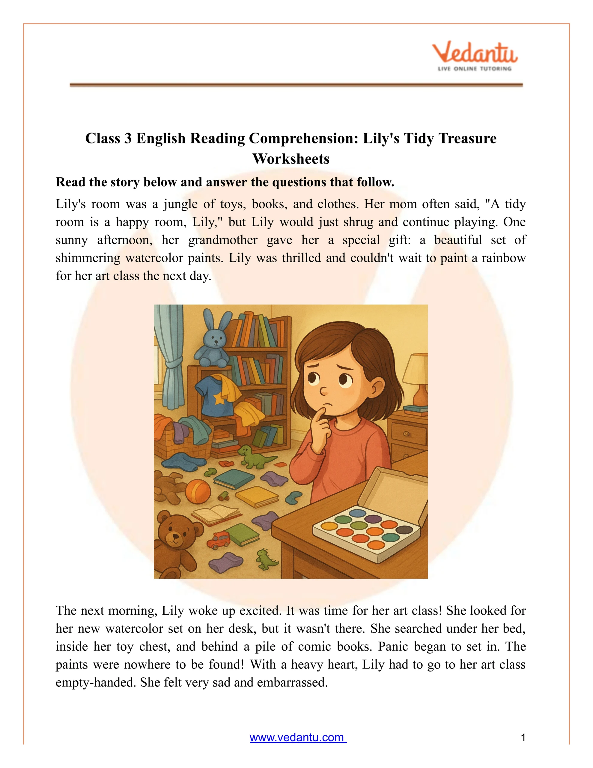 Class 3 Reading Comprehension Worksheet: Max'S Good Habit Story for Free Printable Short Stories For Grade 3