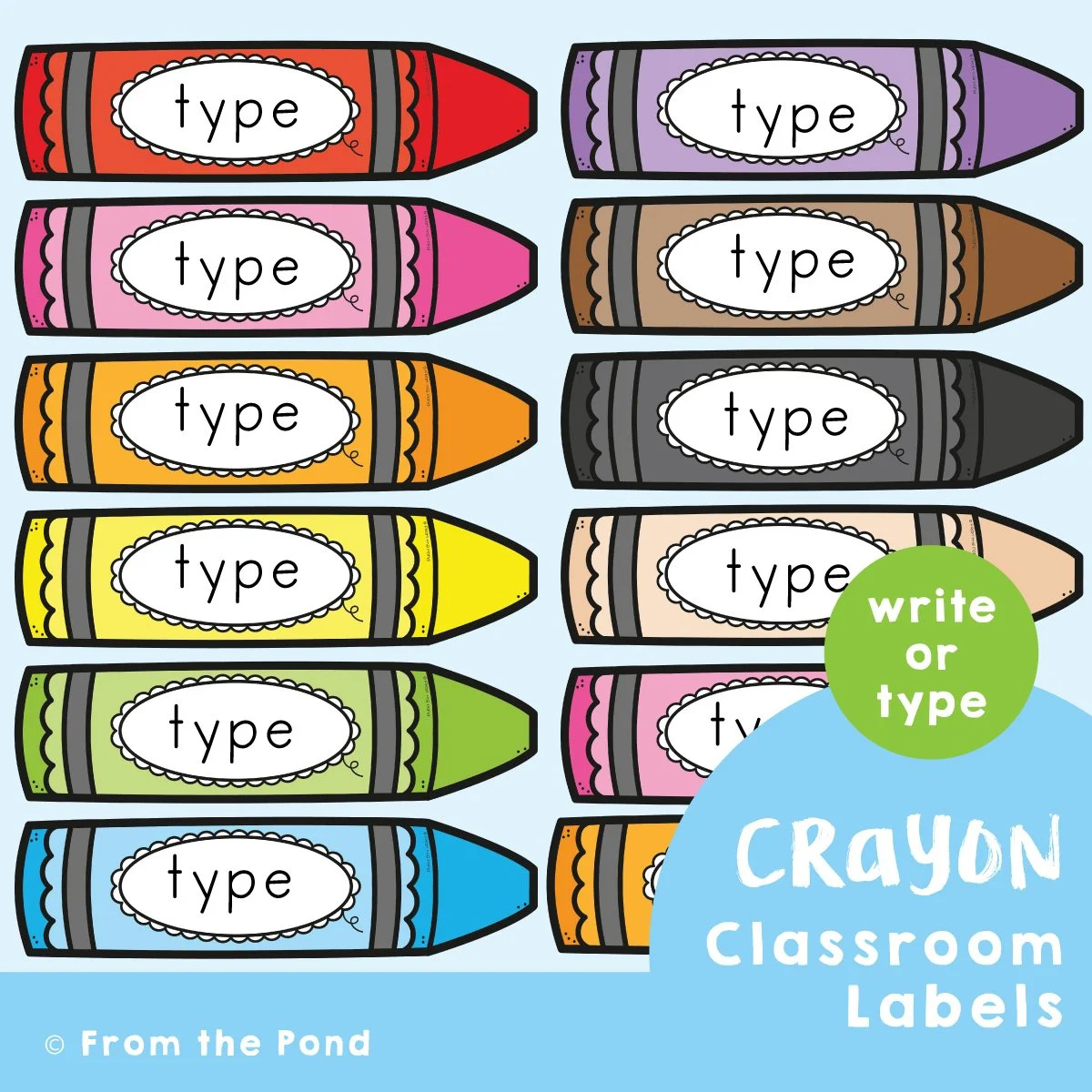 Classroom Labels To Organize Your Classroom Equipment. — From The Pond throughout Free Printable Classroom Labels With Pictures