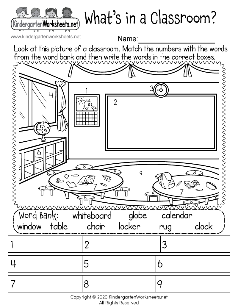 Classroom Objects Worksheet - Free Printable, Digital, & Pdf in Free Printable Classroom Worksheets