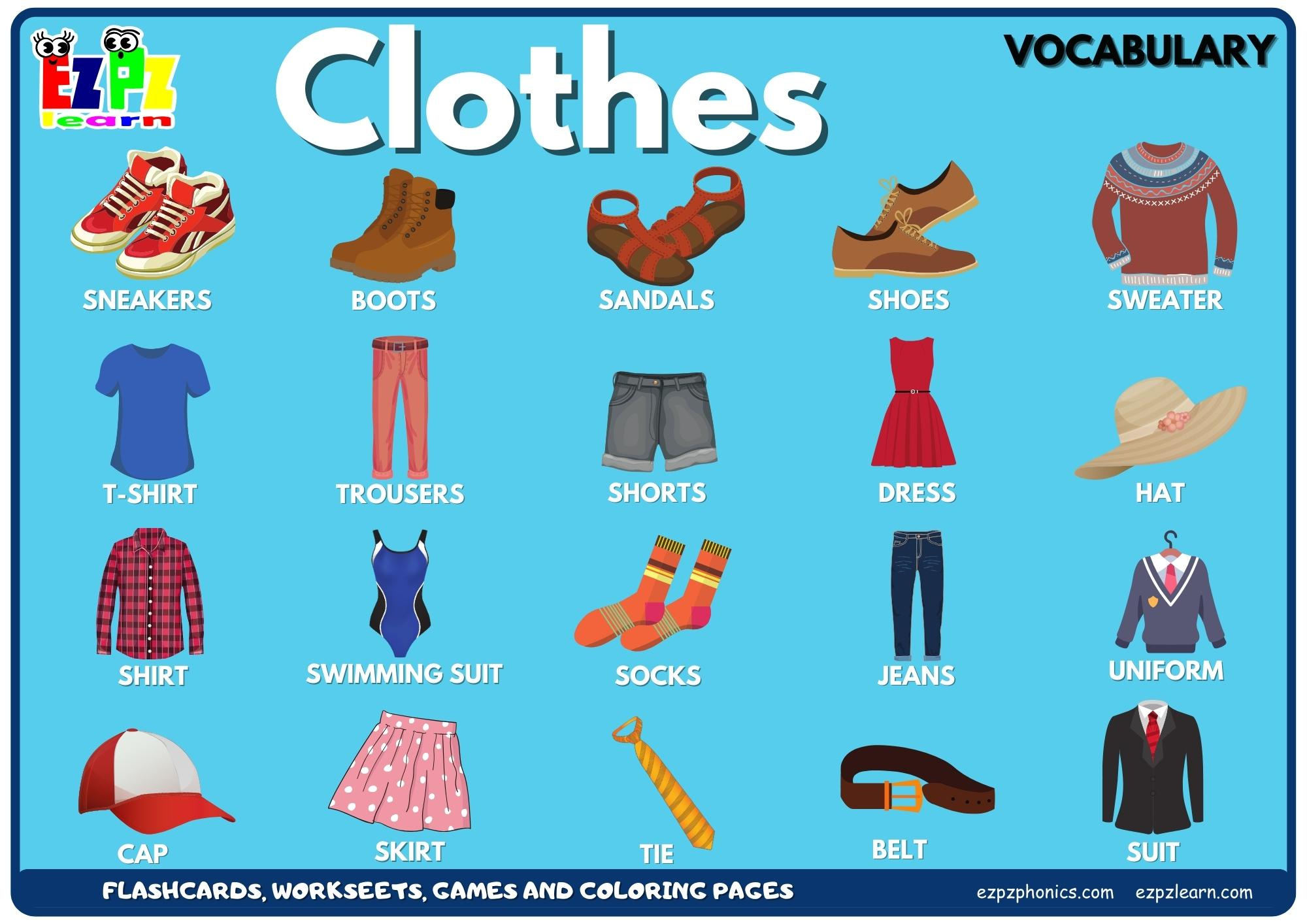 Clothes Vocabulary Picture Dictionary Join Now For Free Flashcards with Free Printable Picture Dictionary For Kids