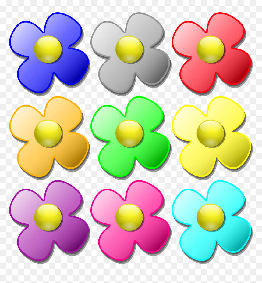 Color Flowers Clip Art Printable Coloring Pages Free - Different with regard to Free Printable Clipart Of Flowers