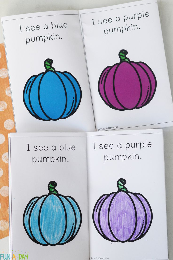 Colorful I See A Pumpkin Printable Book pertaining to Free Printable Pumpkin Books
