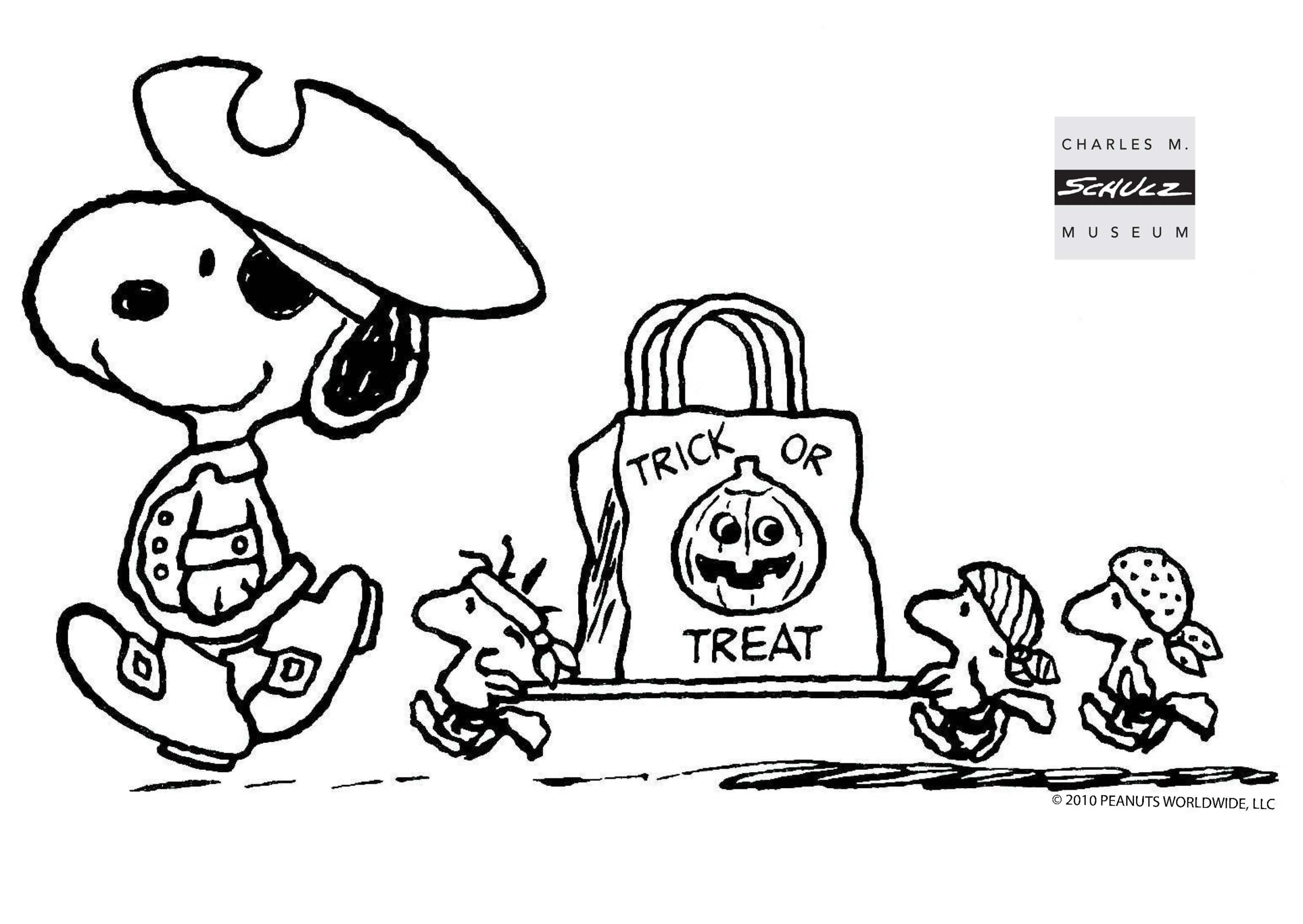 Coloring Sheets - Charles M. Schulz Museum with Free Printable Charlie Brown Halloween Coloring Pages