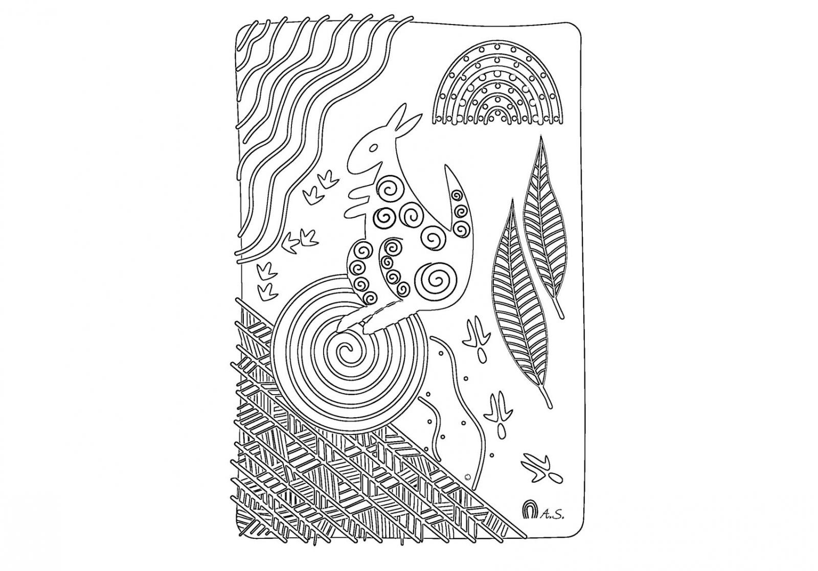 Colouring Sheets: Yarn Strong Sista - Vacca within Free Printable Aboriginal Colouring Pages