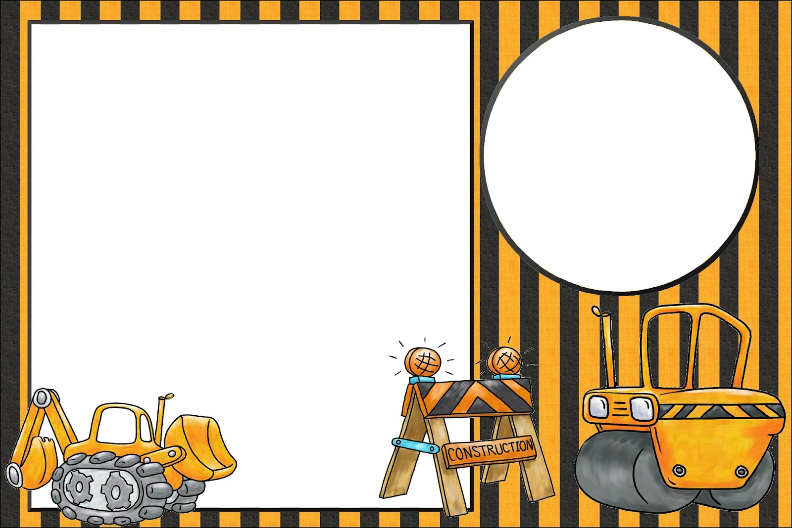 Construction Themed Party: Free Printable Invitations. - Oh My in Free Printable Construction Invitations