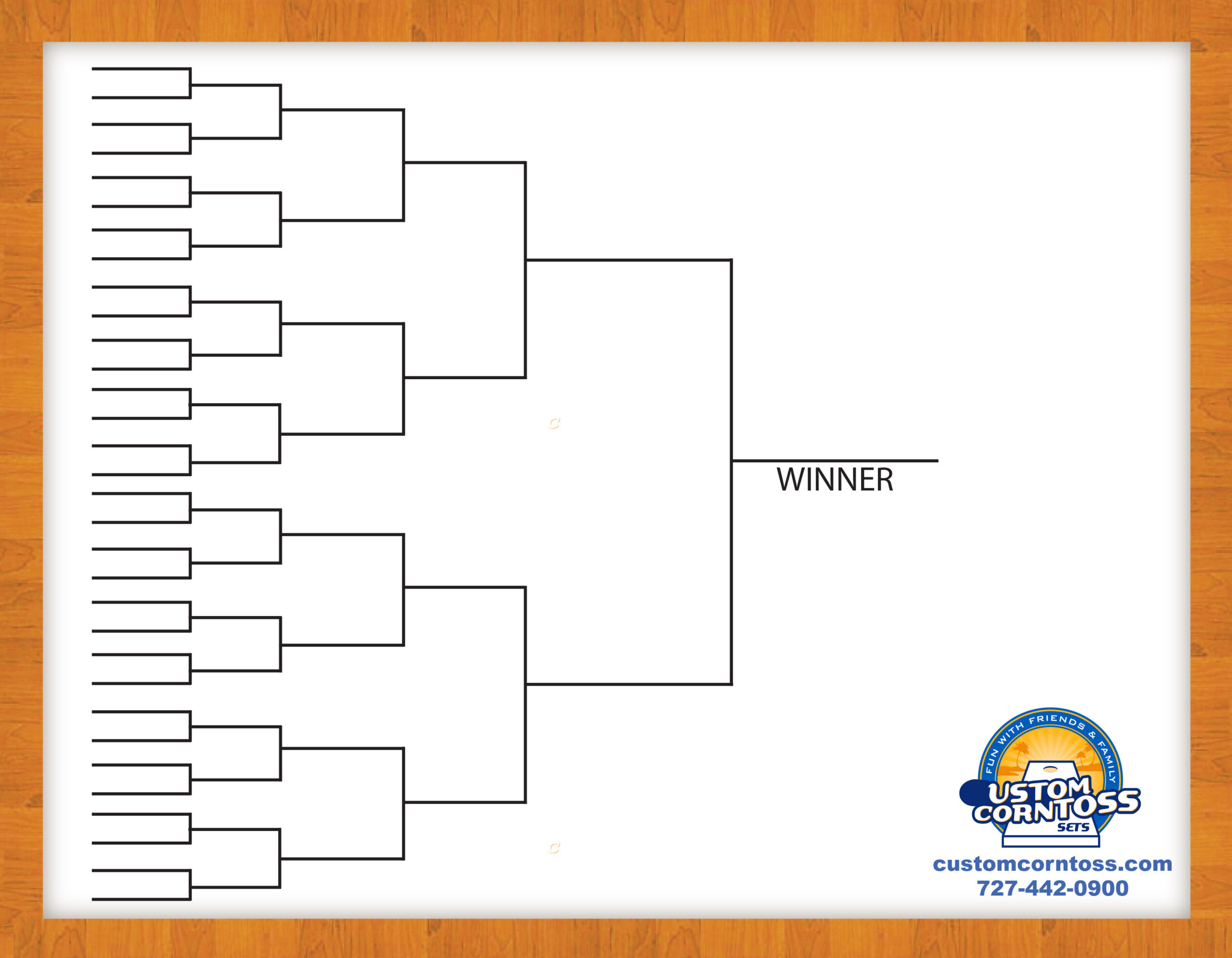 Cornhole Tournament Brackets - Custom Corntoss with Free Printable Brackets