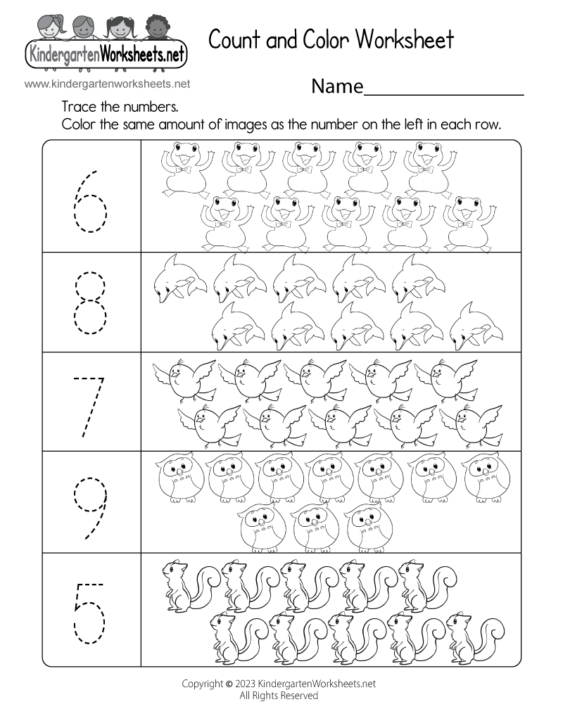 Count And Color Worksheet - Free Printable, Digital, & Pdf regarding Free Printable Counting Worksheets