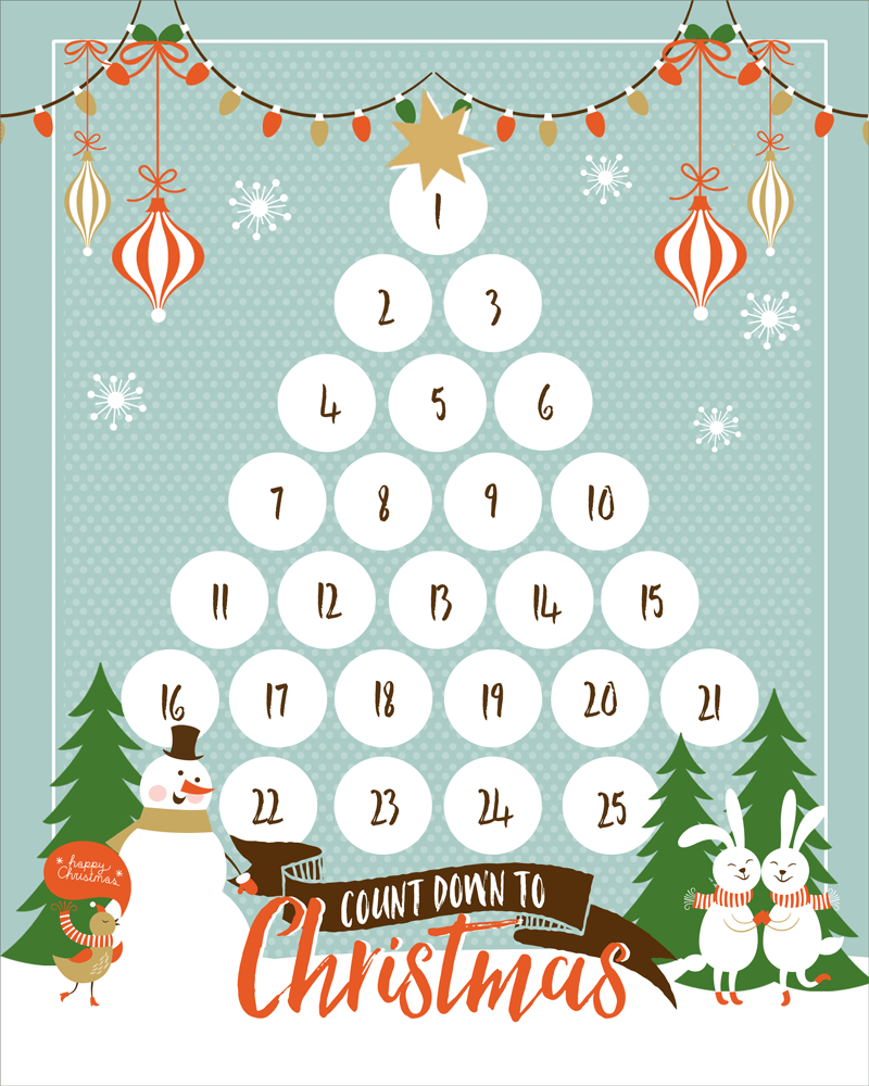 Countdown To Christmas Printable – Let'S Diy It All – With Kritsyn in Christmas Countdown Free Printable