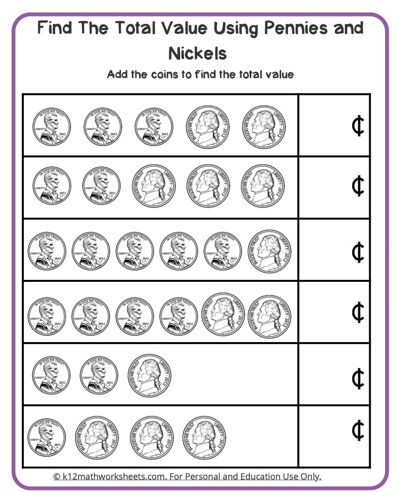 Counting Money Worksheets with regard to Free Printable Money Worksheets For 1St Grade