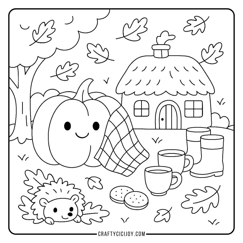 Cozy Fall Coloring Pages (20 Free Printable Pdfs) - Craftycicijoy pertaining to Free Printable Fall Coloring Pages
