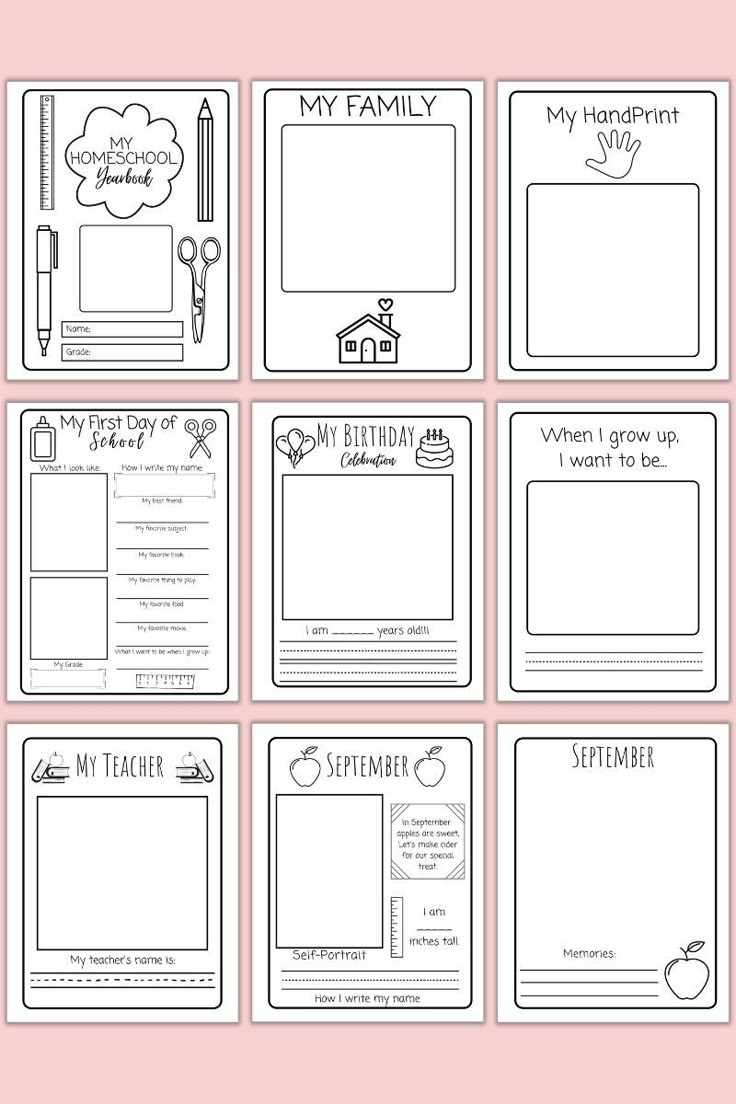 Create Your Own Homeschool Memory Book This Year pertaining to Free Printable Preschool Memory Book