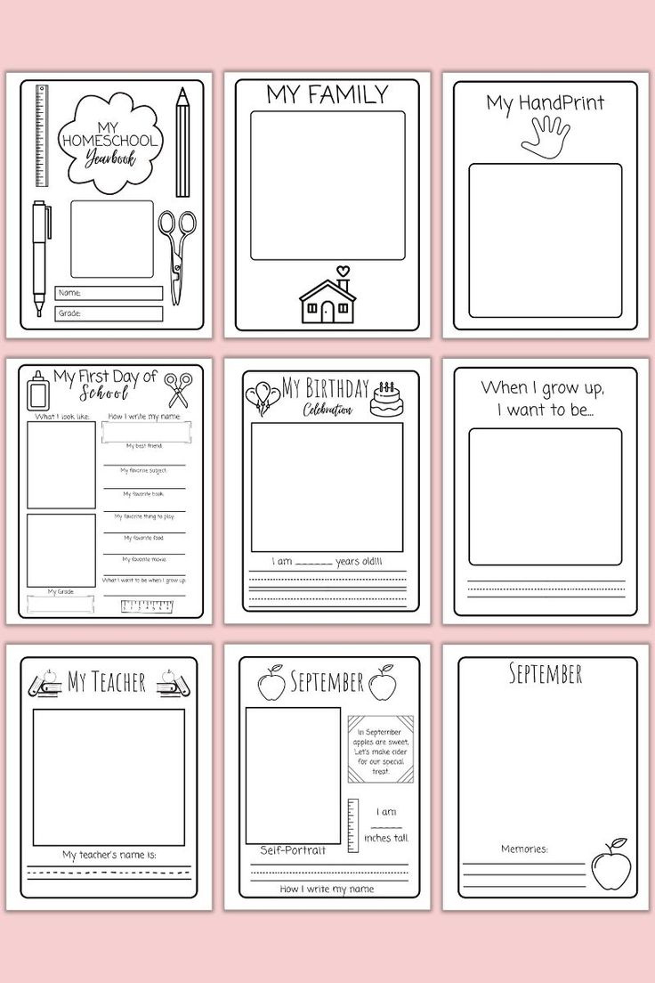 Create Your Own Homeschool Memory Book This Year - Worksheets Library with Free Printable Yearbook Templates