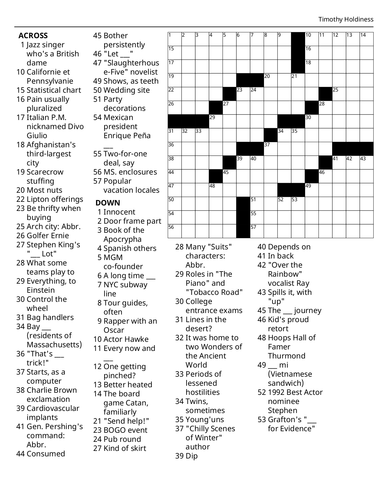 Crossword Puzzles | The Bogalusa Daily News intended for Free Daily Printable Crossword Puzzles