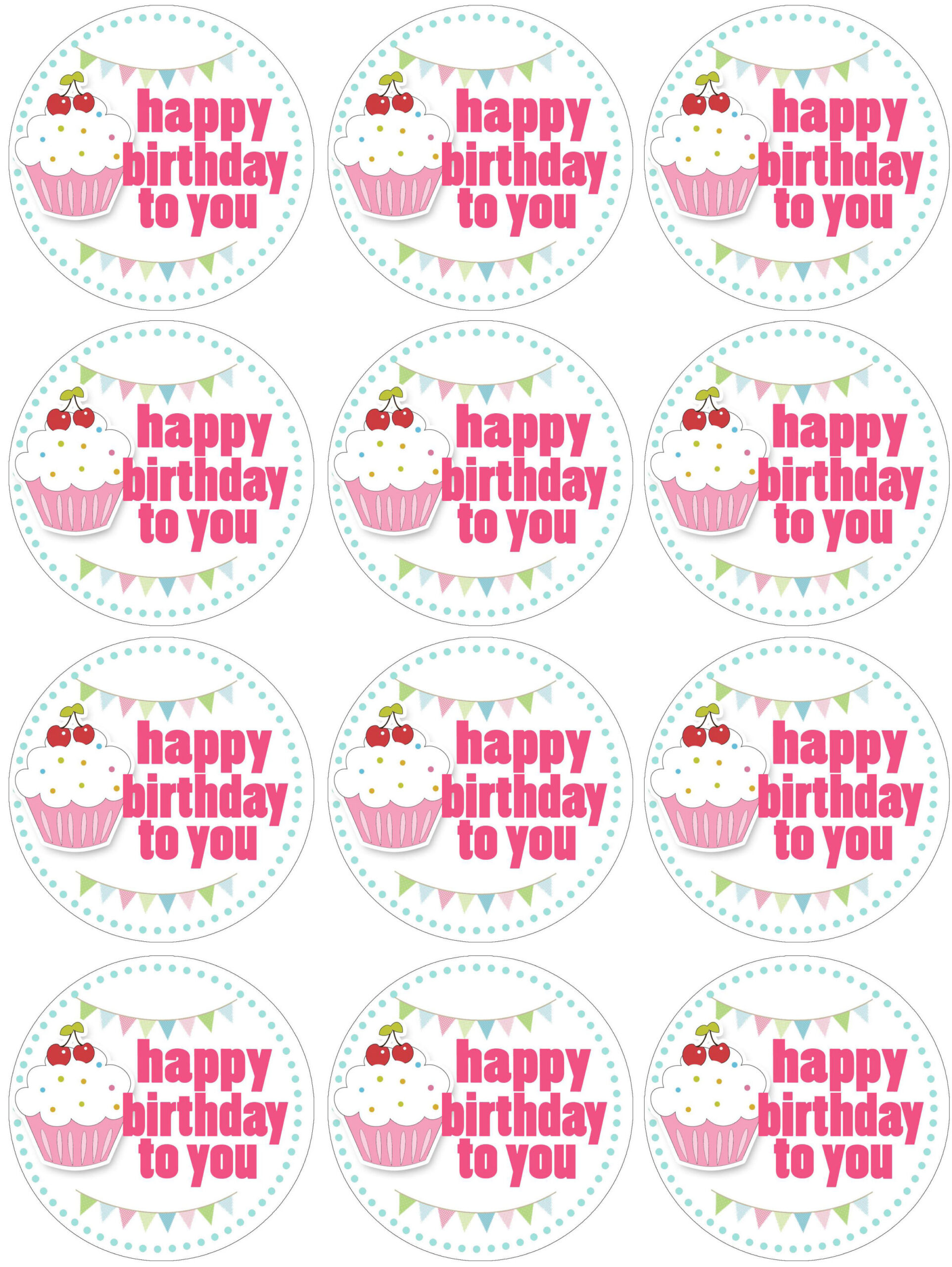 Cupcake Birthday Party With Free Printables - How To Nest For Less™ inside Free Printable Party Circles