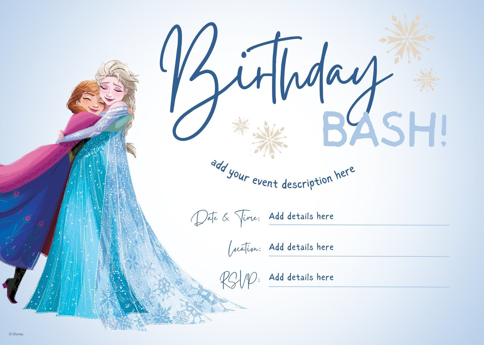 Custom Printable Frozen Invitation Templates | Canva within Free Printable Frozen Birthday Invitations