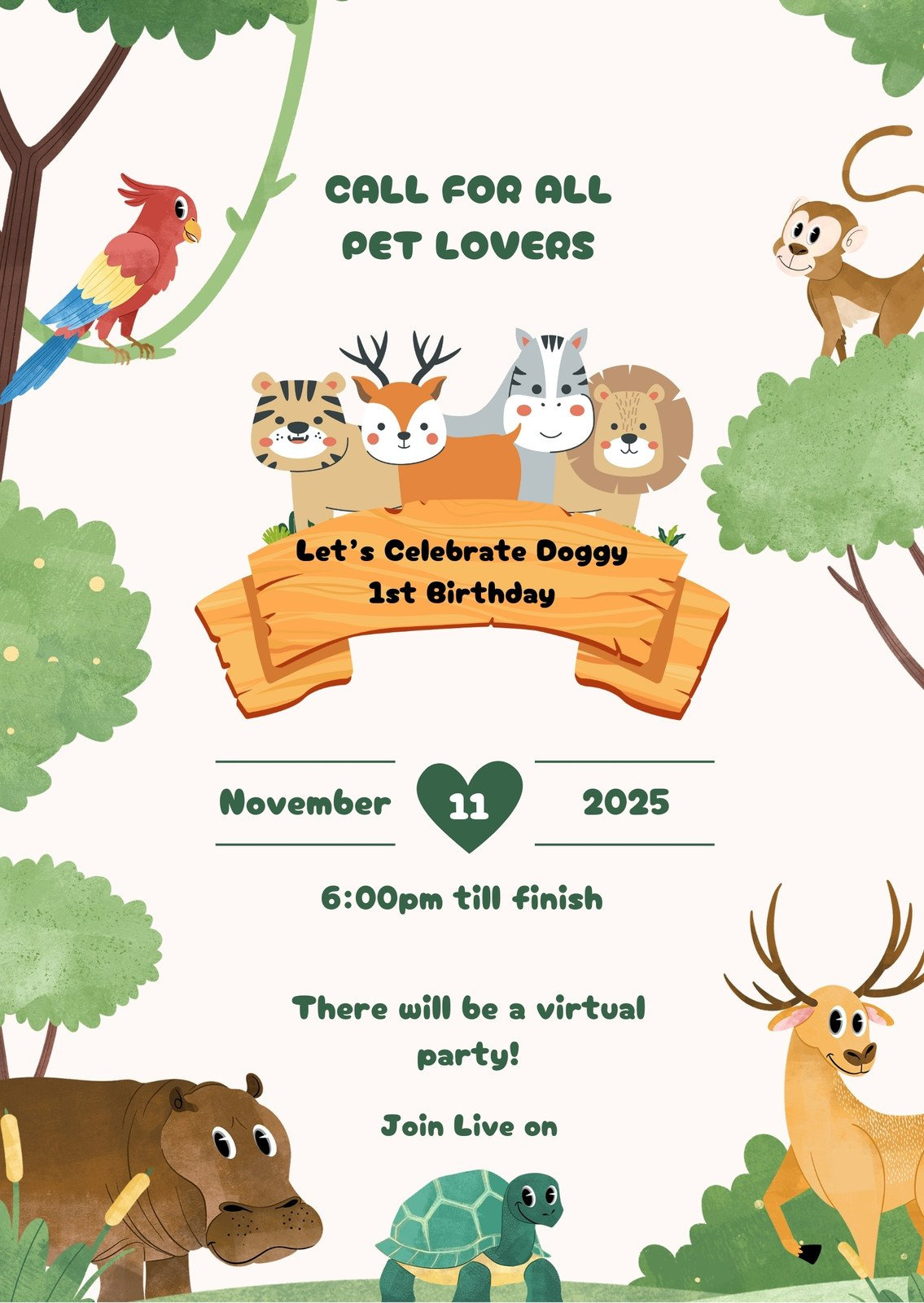 Customize 153+ Dog Birthday Invitation Templates Online - Canva intended for Dog Birthday Invitations Free Printable