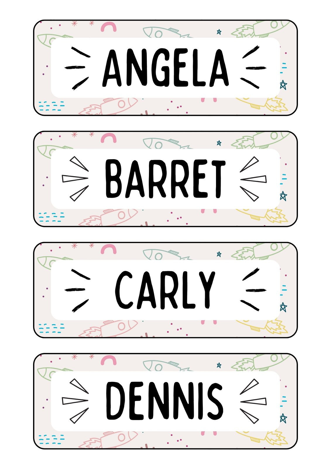 Customize 639+ Folder Labels Templates Online - Canva within Free Printable Name Labels For Kids