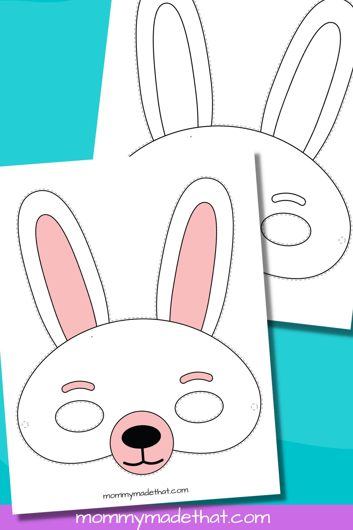Cute Bunny Rabbit Mask Templates (Free Printables!) intended for Free Printable Easter Masks