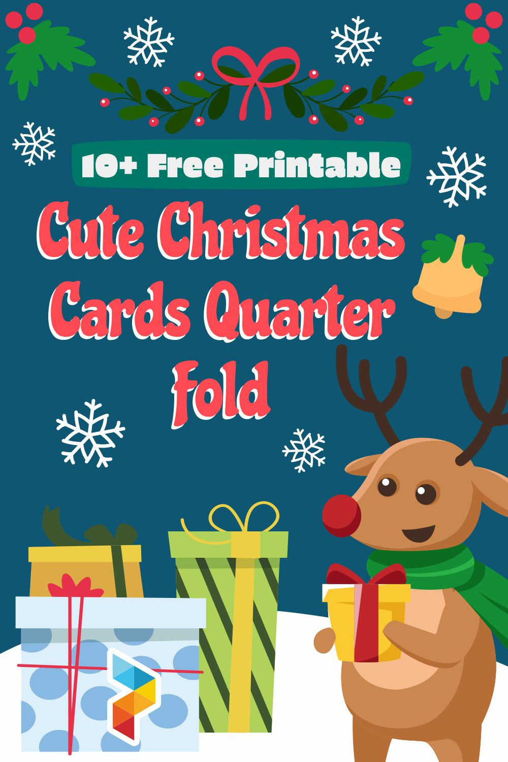Cute Christmas Cards Quarter Fold - 10 Free Pdf Printables inside Free Printable Quarter Fold Christmas Cards