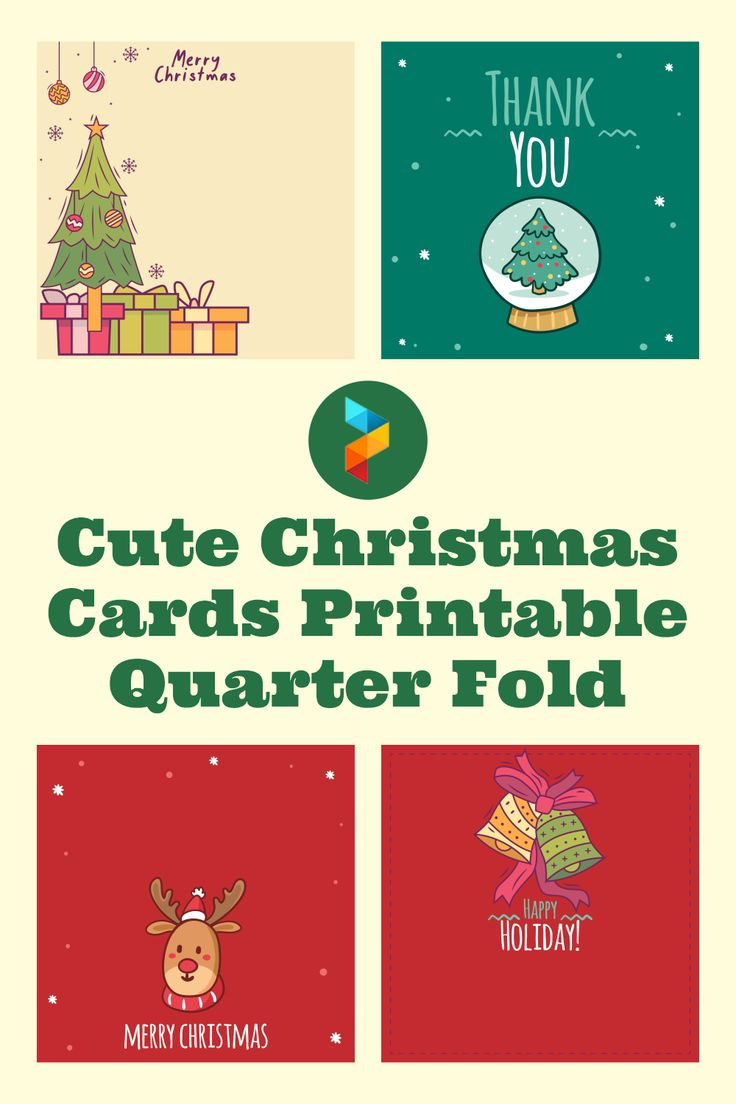 Cute Christmas Cards Quarter Fold - 10 Free Pdf Printables throughout Free Printable Quarter Fold Christmas Cards