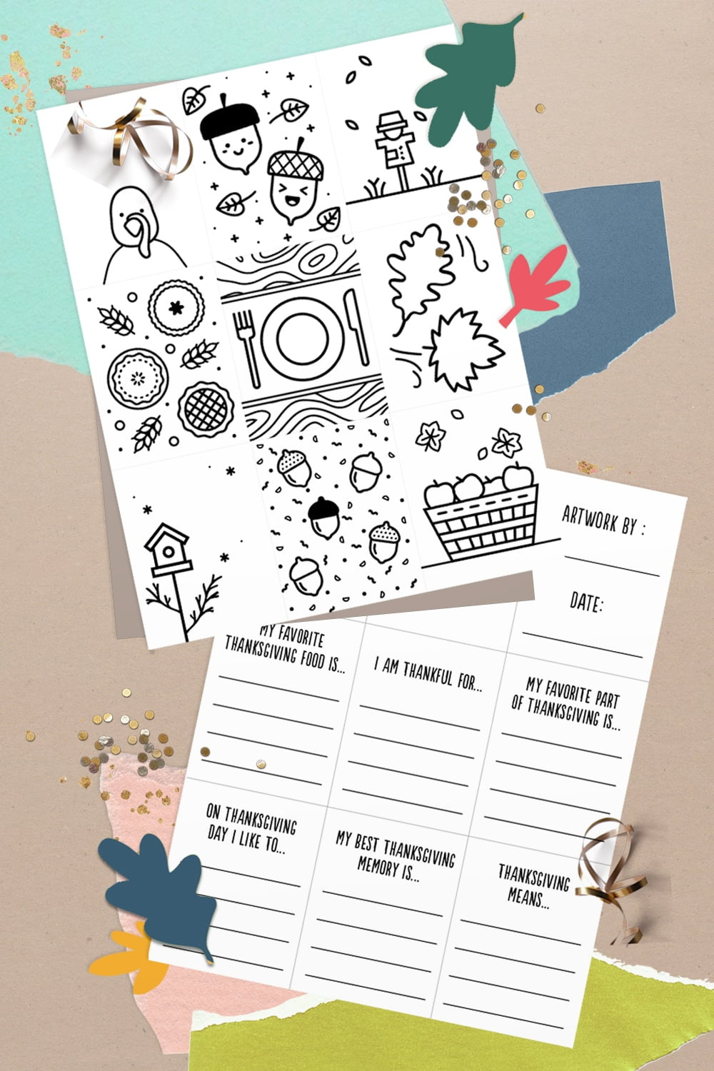 Cute Free Printable Thanksgiving Activity Books For Kids! for Free Thanksgiving Mini Book Printable