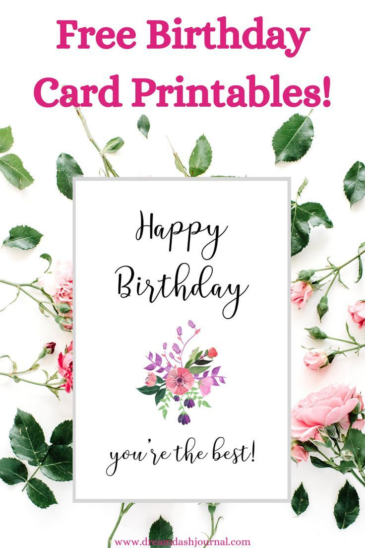 Cute Printable Birthday Cards For Her {Pretty & Free Pdf Download!} regarding Free Printable Birthday Cards For Her
