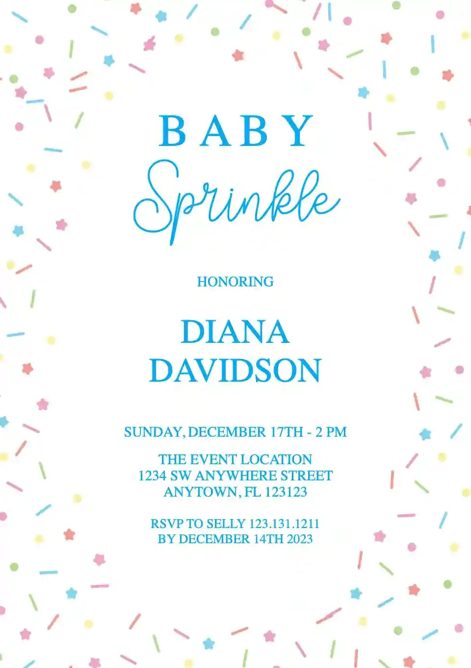 Cute Sprinkles - Free Baby Sprinkle Invitation Templates | Invitanku regarding Free Printable Baby Sprinkle Invitations
