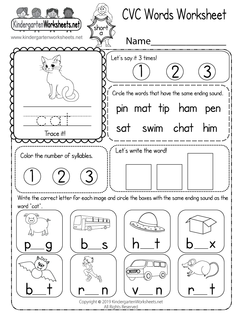 Cvc Words Worksheet - Free Printable, Digital, &amp;amp;Amp; Pdf with regard to Cvc Words Worksheets Free Printable