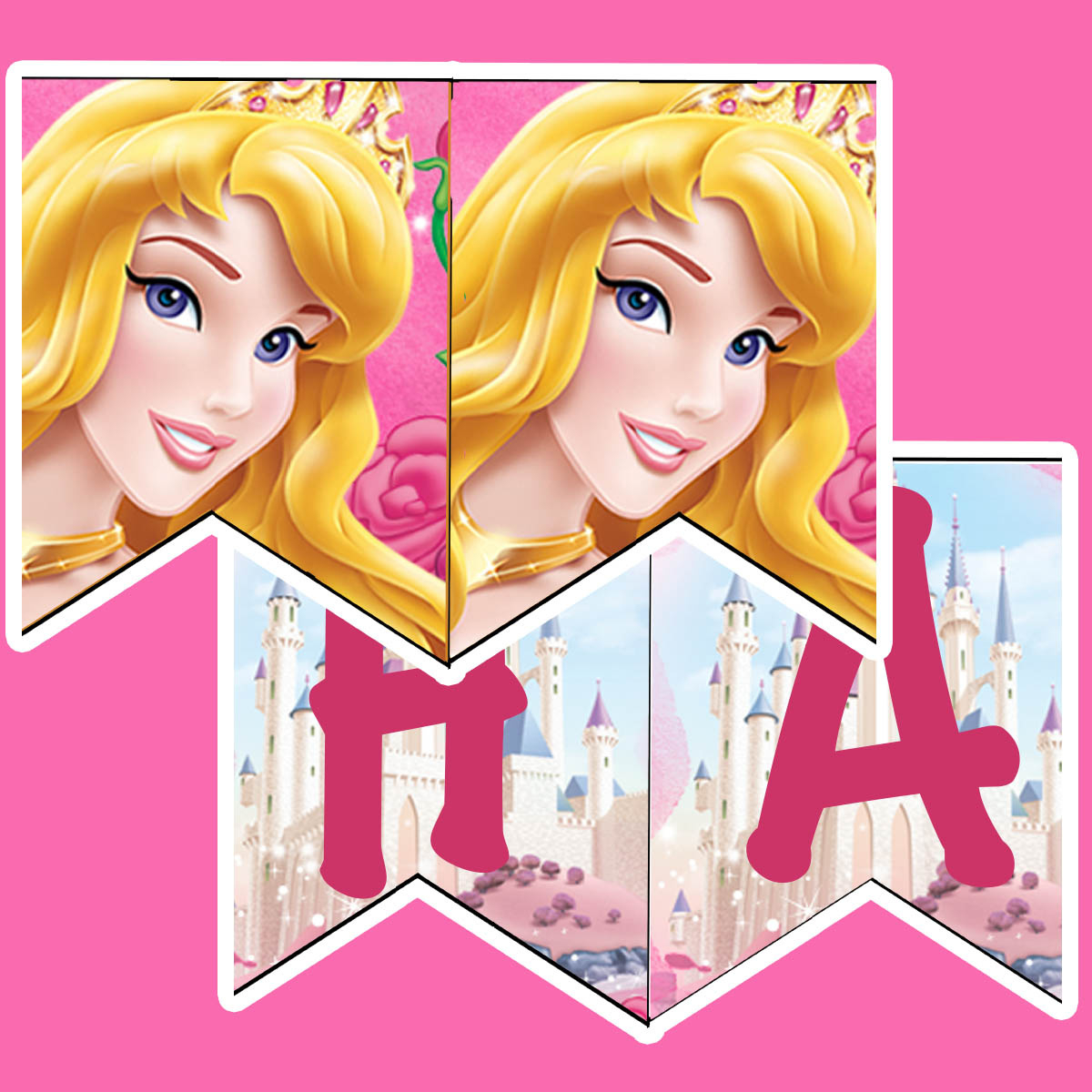 Daisy Celebrates: Disney Princess Birthday Party Printable Files in Free Printable Princess Birthday Banner