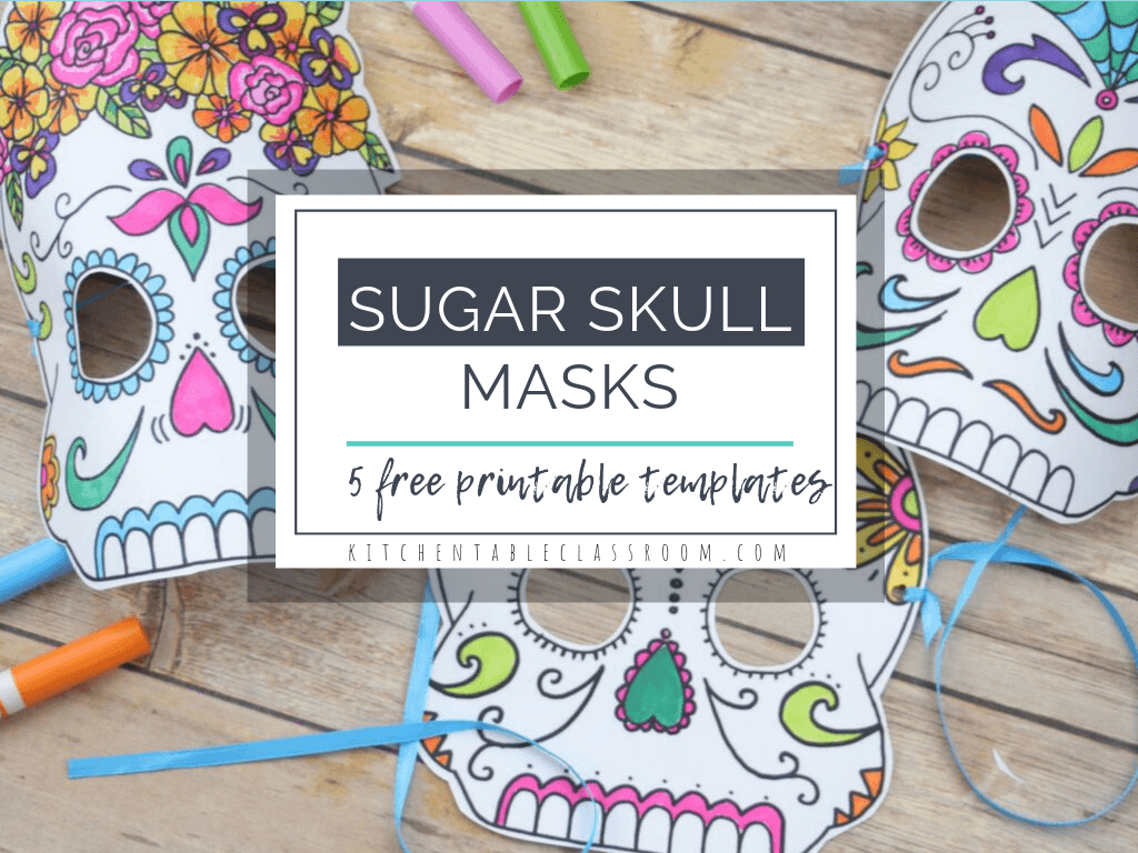 Day Of The Dead Masks- Free Printable Sugar Skull Masks - The throughout Free Printable Sugar Skull Day Of The Dead Mask