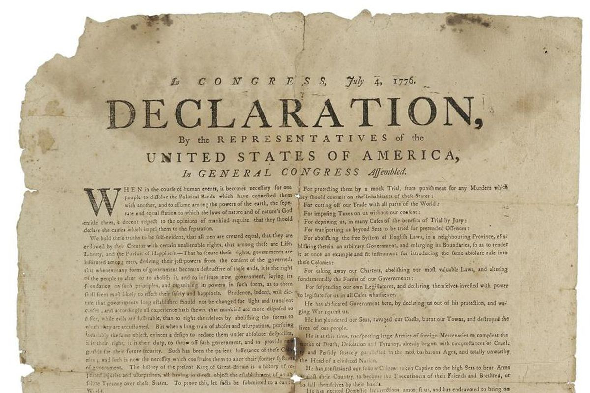Declaration Of Independence Original Copy To Be On Display At throughout Free Printable Copy Of The Declaration Of Independence